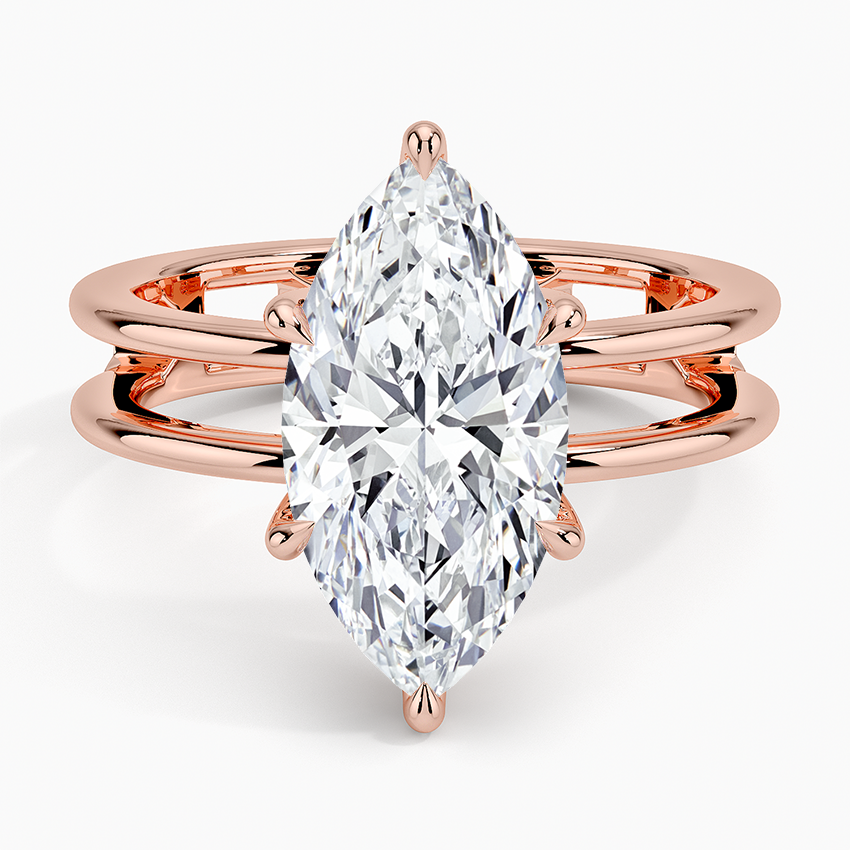 3Ct Marquise Lab Grown Diamond Solitaire Engagement Ring