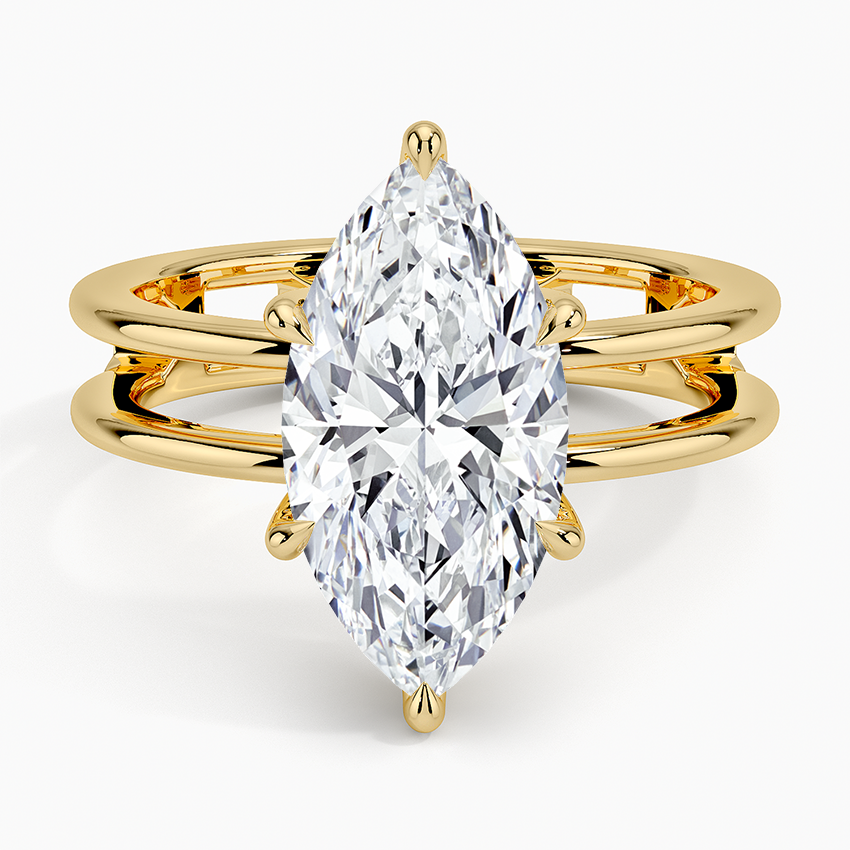3Ct Marquise Lab Grown Diamond Solitaire Engagement Ring