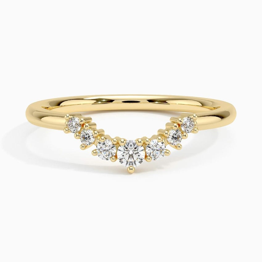 0.16 CTW Curve Contour Lab Grown Diamond Women Ring Band