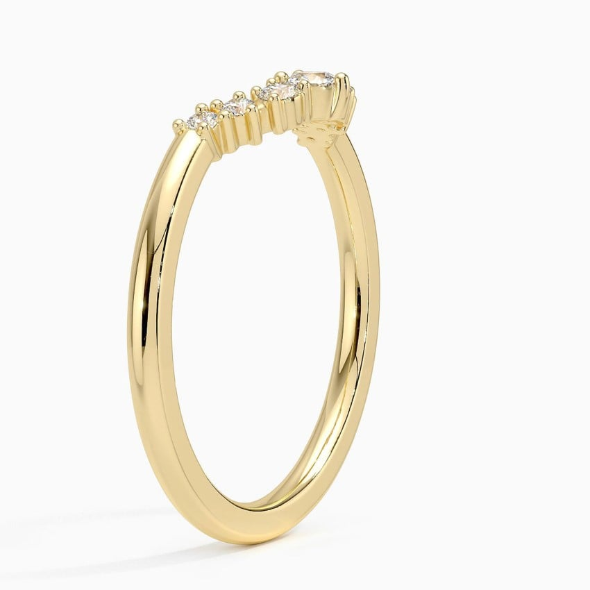 0.16 CTW Curve Contour Lab Grown Diamond Women Ring Band