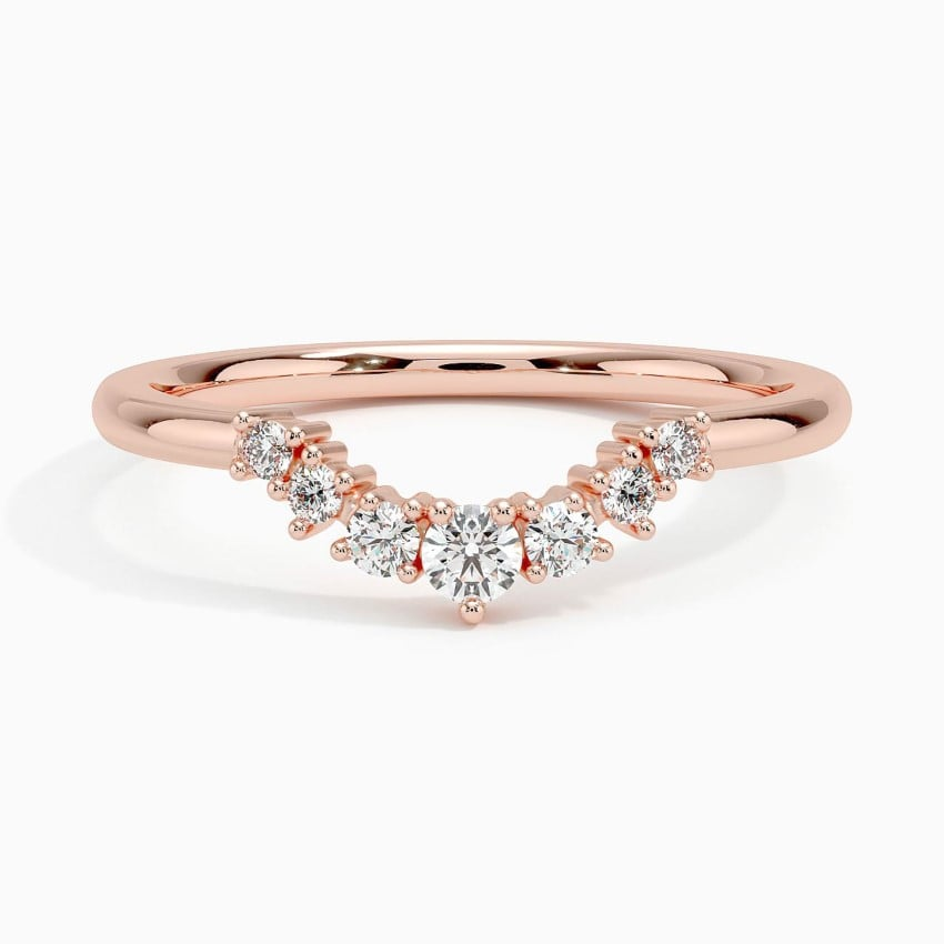 0.16 CTW Curve Contour Lab Grown Diamond Women Ring Band