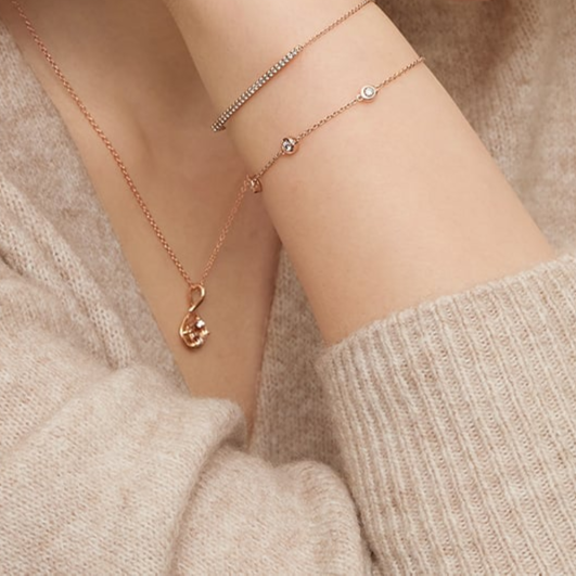 1/6 CTW 7 inch Three Lab Grown Diamond Bezel Bracelet