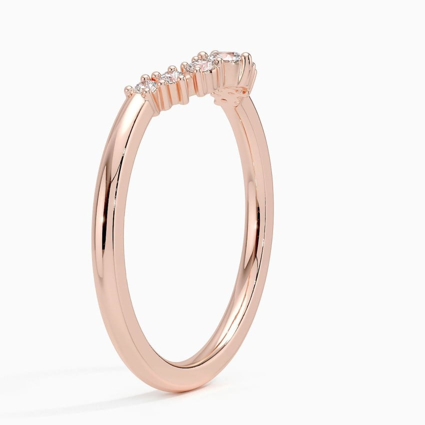 0.16 CTW Curve Contour Lab Grown Diamond Women Ring Band