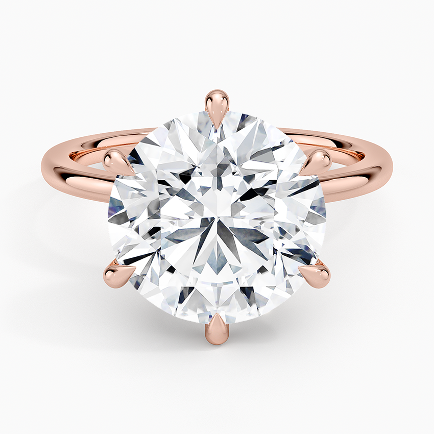 5Ct Round Lab Grown Diamond Six Prong Solitaire Ring