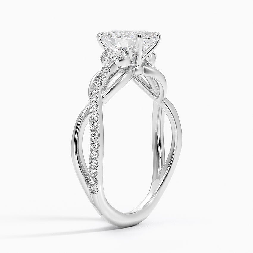 1Ct Oval Lab Grown Diamond Gold Engagement Ring