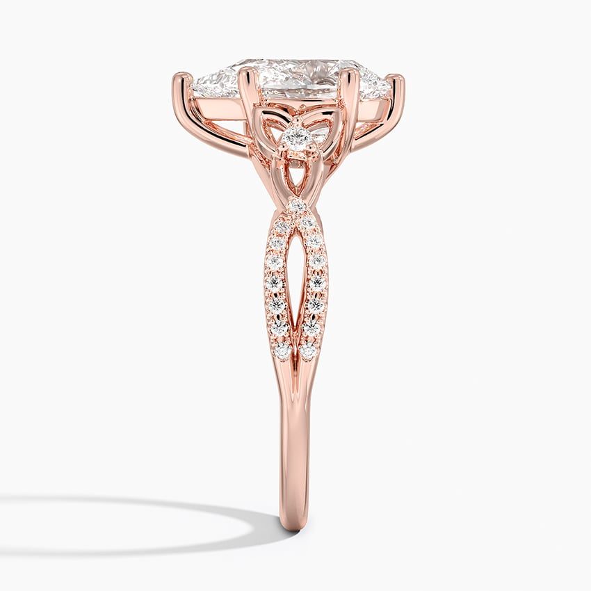 2Ct Pear Lab Grown Diamond Love Knot Diamond Ring