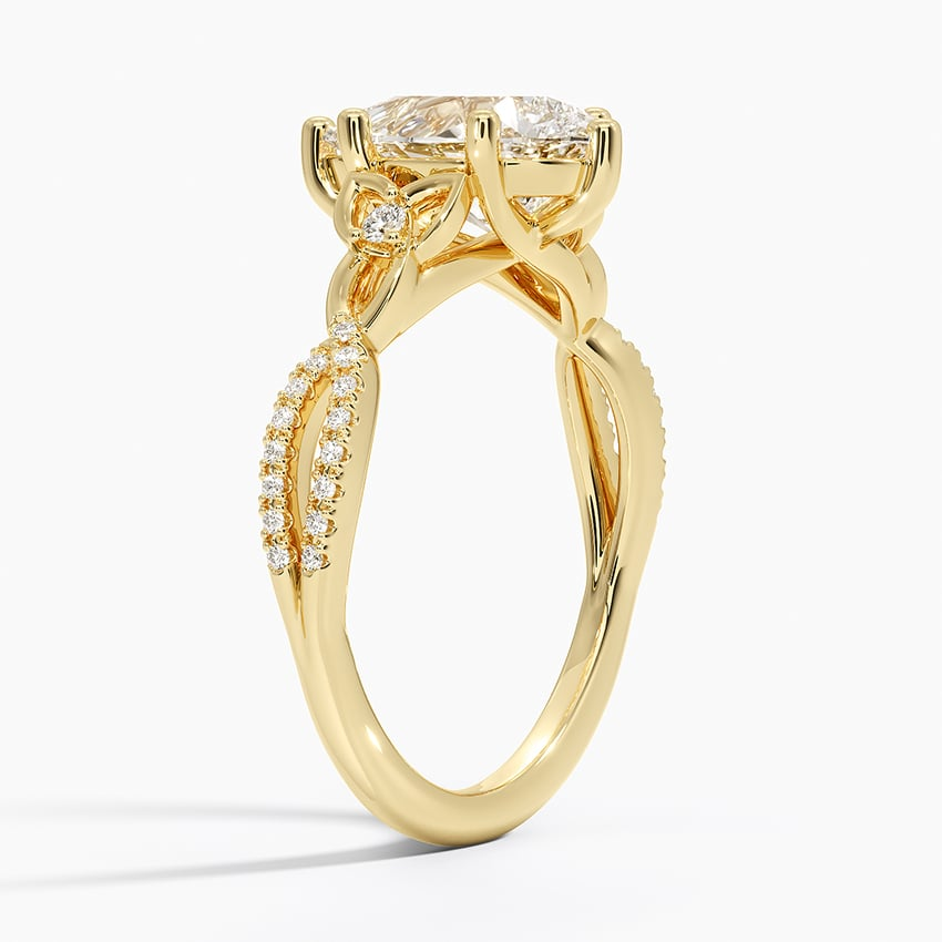 2Ct Pear Lab Grown Diamond Love Knot Diamond Ring