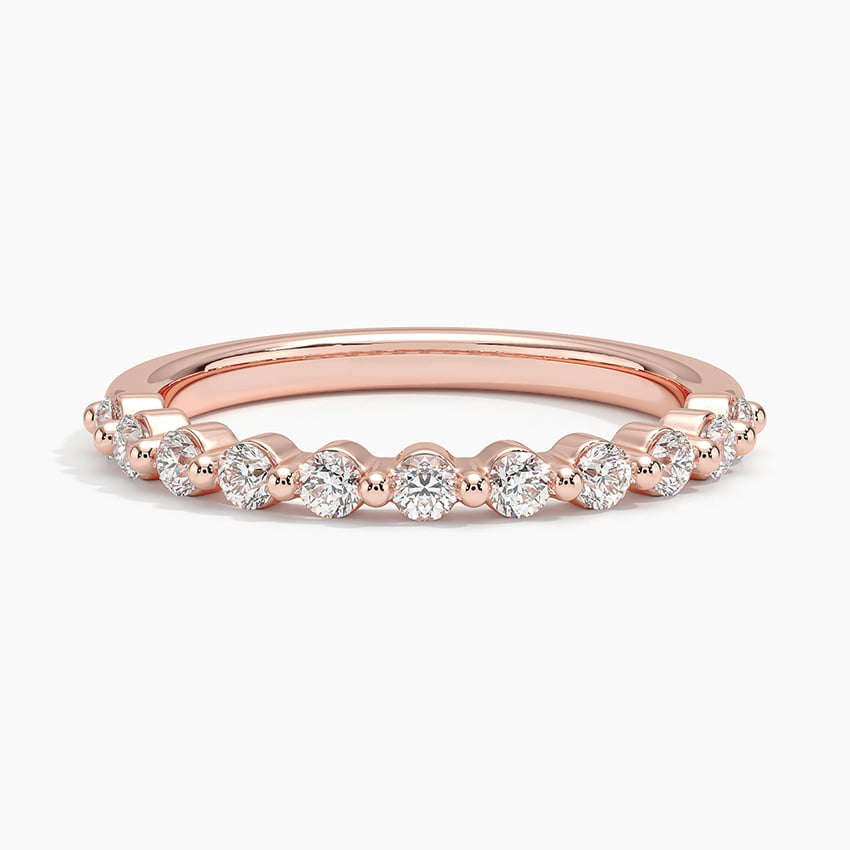 0.30 CTW Half Eternity Lab Grown Diamond 14k Gold Stacking Band