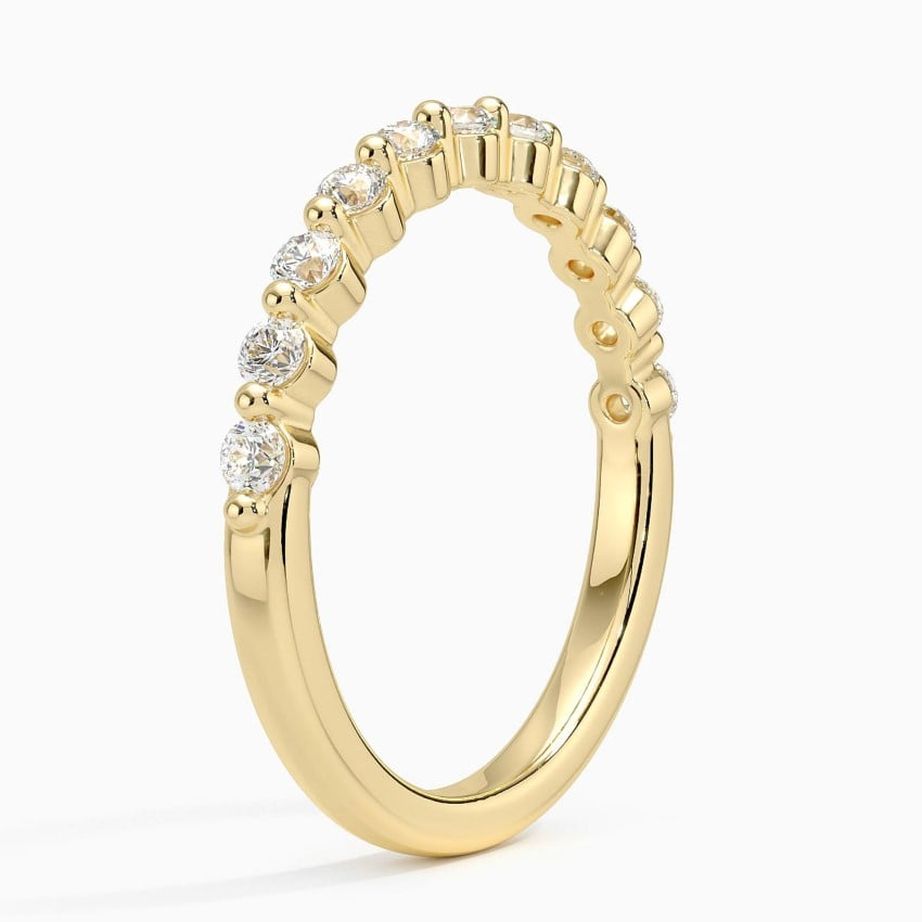 0.30 CTW Half Eternity Lab Grown Diamond 14k Gold Stacking Band