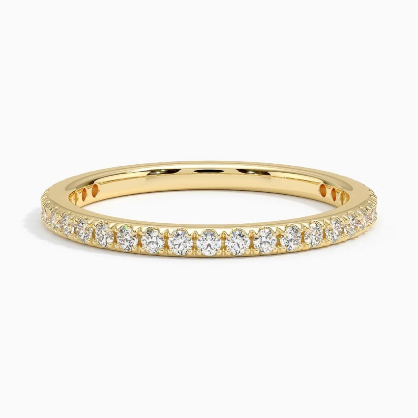 Classic 0.29CTW Round Cut White Gold Wedding Band For Women
