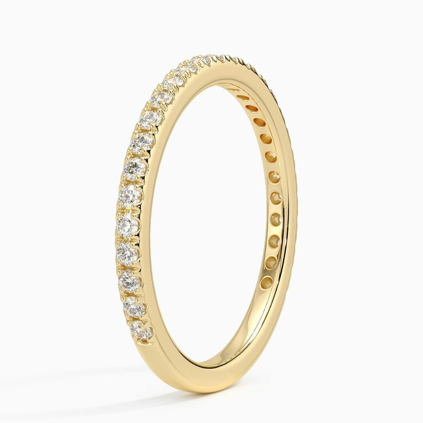 Classic 0.29CTW Round Cut White Gold Wedding Band For Women