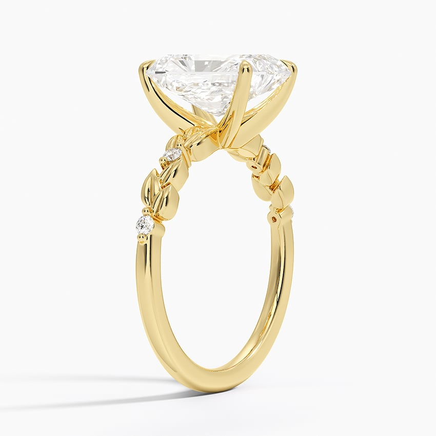 21/2Ct Radiant Lab Grown Diamond Gold Art Deco Ring
