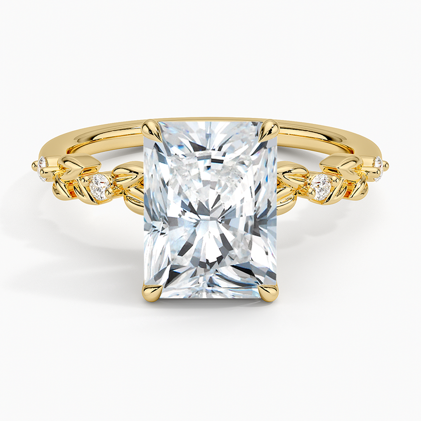 21/2Ct Radiant Lab Grown Diamond Gold Art Deco Ring