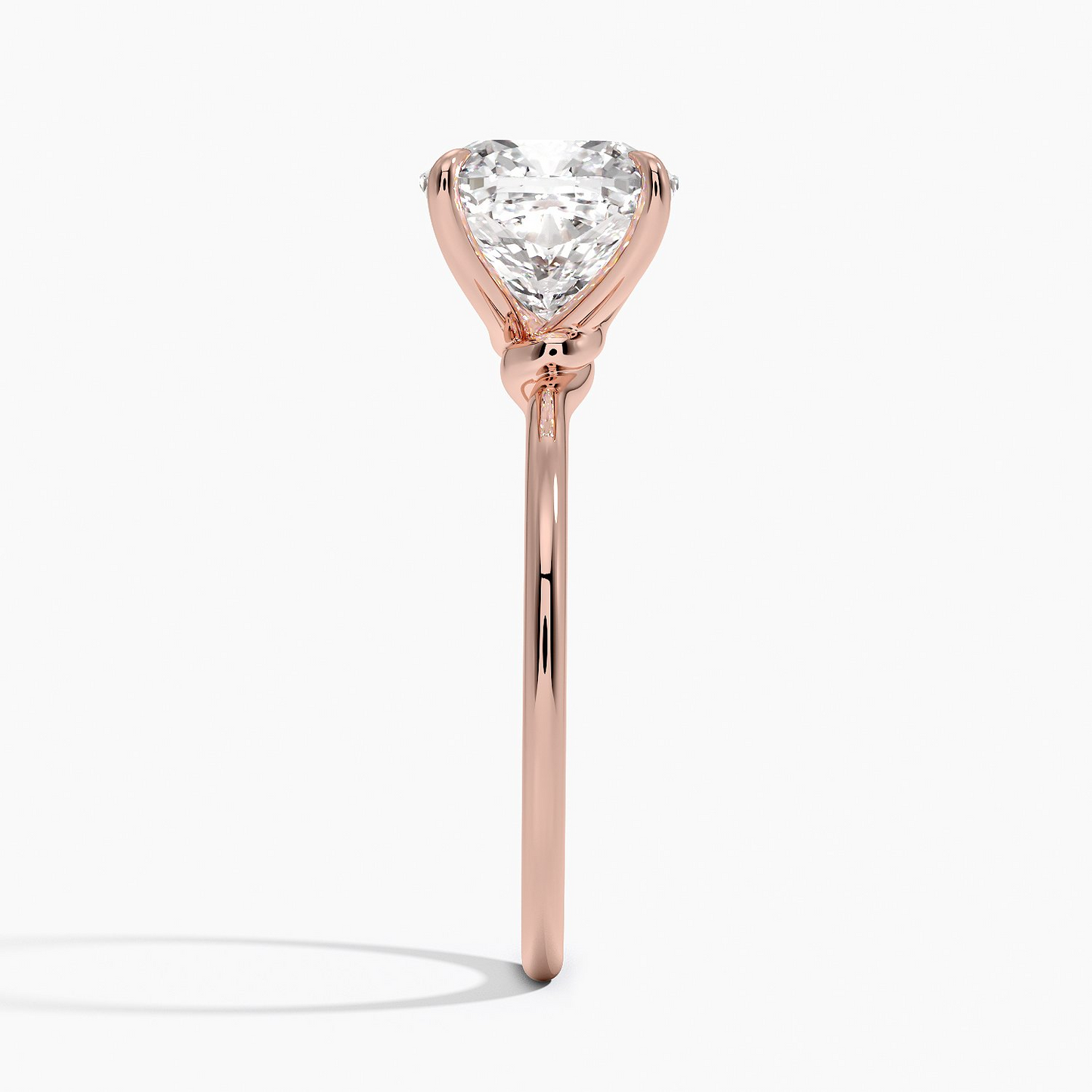 3Ct Oval Lab Grown Diamond Solitaire Gold Ring