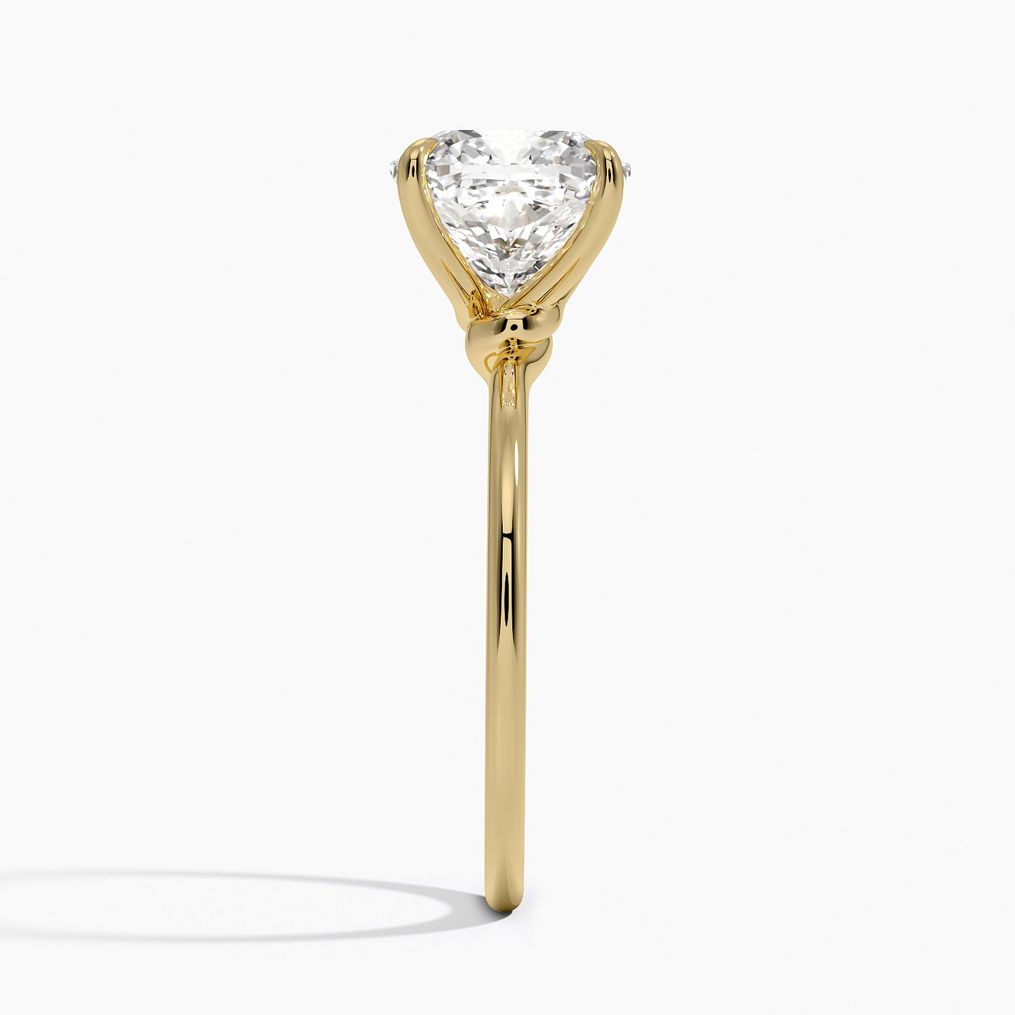 3Ct Oval Lab Grown Diamond Solitaire Gold Ring