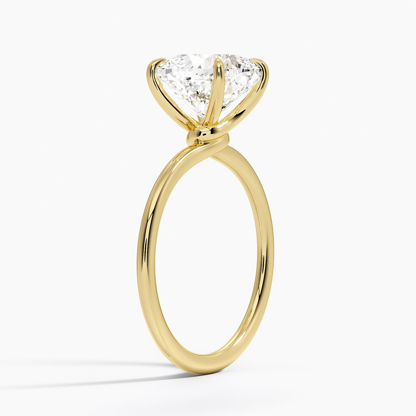 3Ct Oval Lab Grown Diamond Solitaire Gold Ring