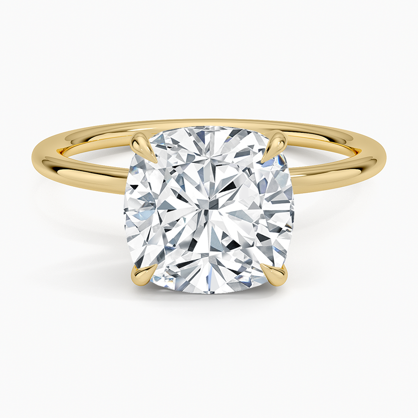 3Ct Oval Lab Grown Diamond Solitaire Gold Ring