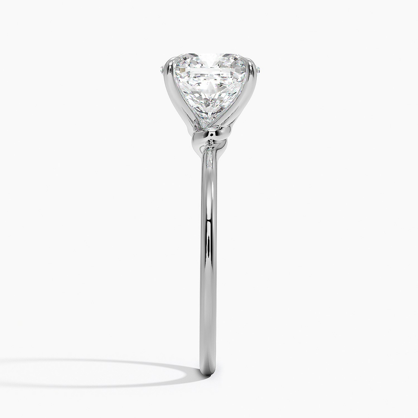3Ct Oval Lab Grown Diamond Solitaire Gold Ring