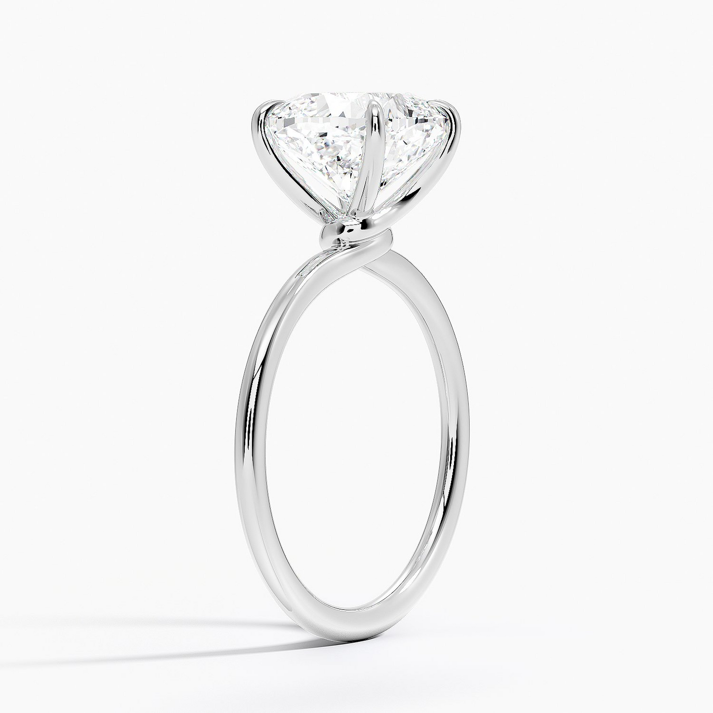 3Ct Oval Lab Grown Diamond Solitaire Gold Ring