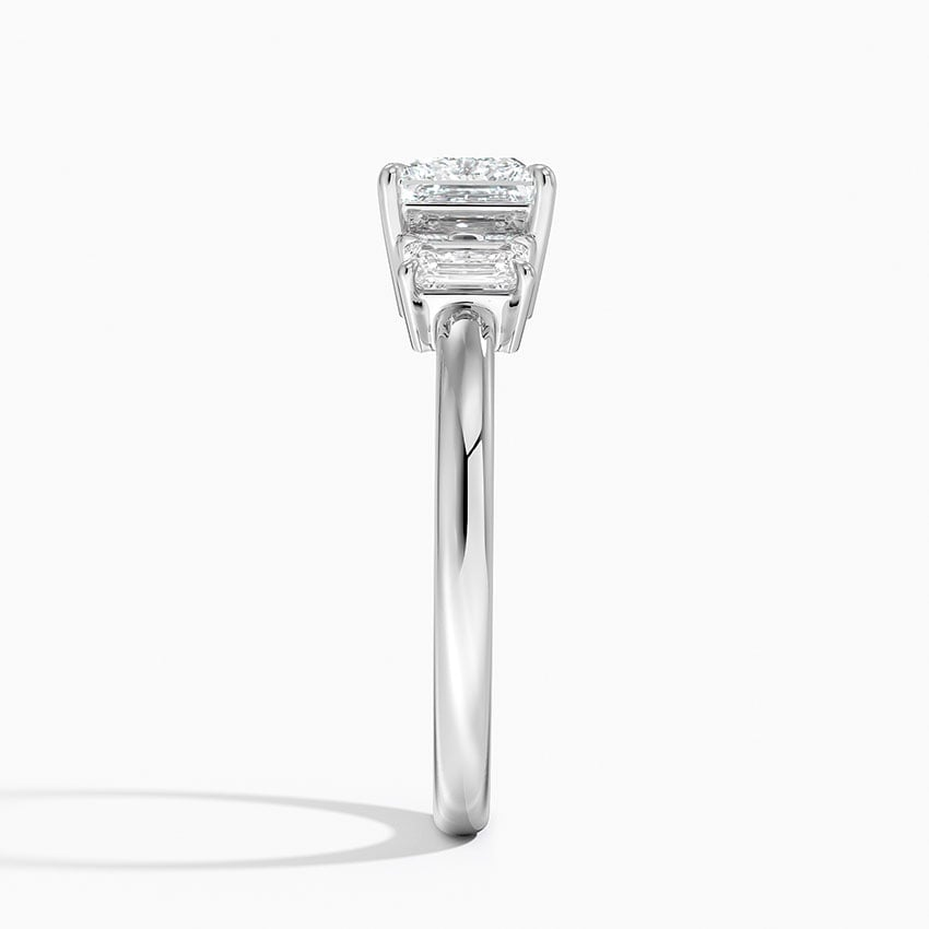 1Ct Princess Lab Grown Diamond Three Stone Diamond Ring