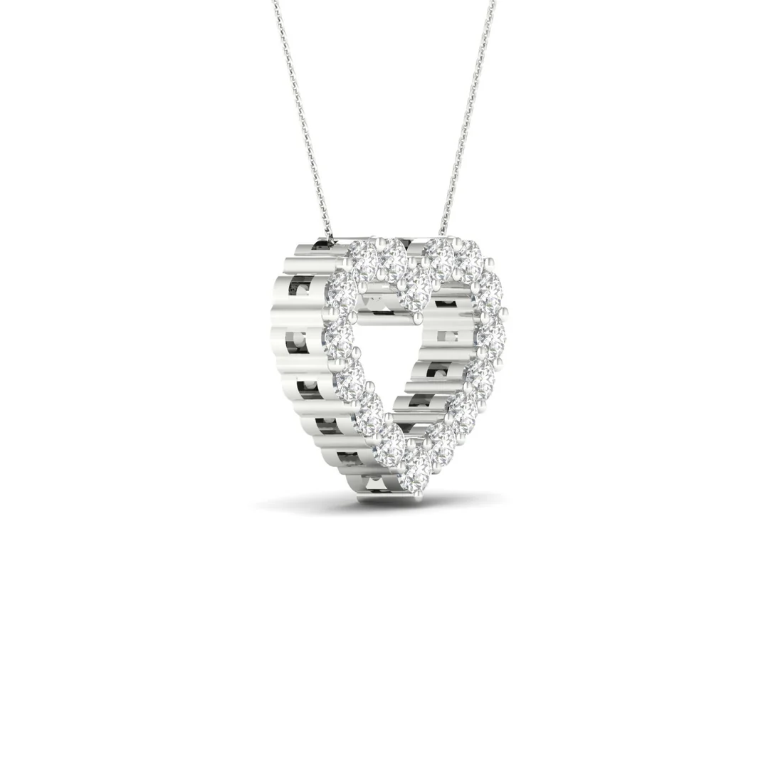 1.00CTW Lab Grown Diamond Classic Heart Pendant