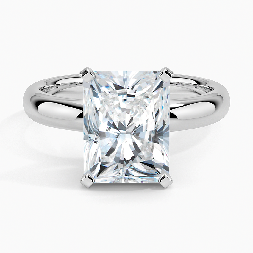 3Ct Radiant Lab Grown Diamond Two Tone Gold Ring