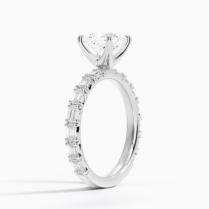 13/4Ct Princess Lab Grown Diamond Emerald-Cut Diamond Ring