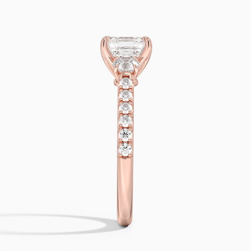 11/2Ct Asscher Lab Grown Diamond Cluster Engagement Ring