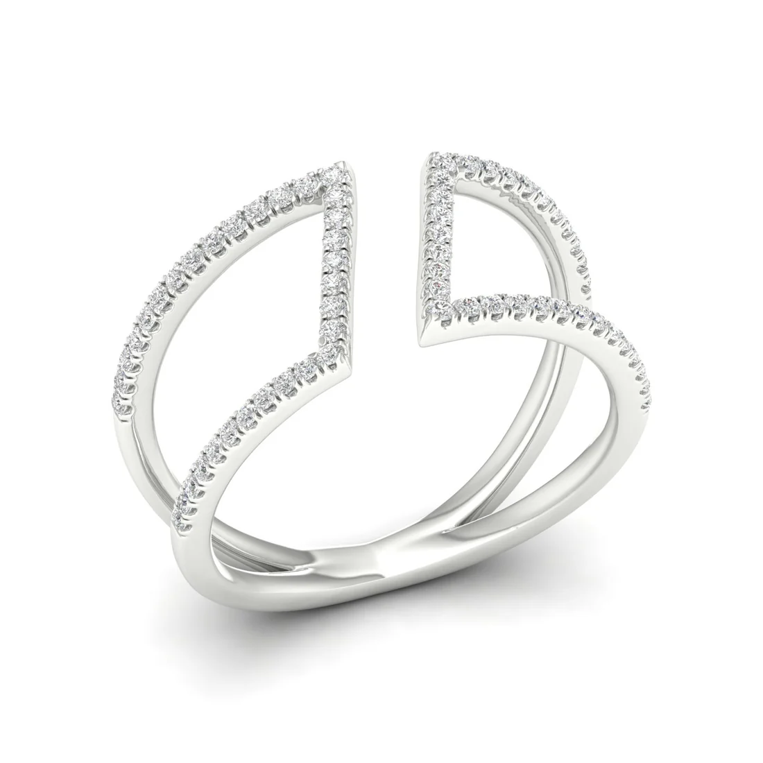 0.23Ctw Lab Grown Diamond Fishtail Setting Band