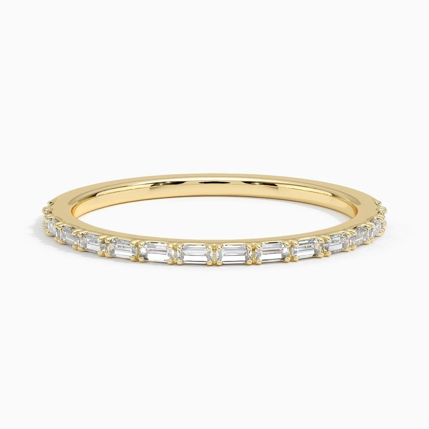 0.16CTW Baguette Cut Lab Grown Diamond Wedding Band For Women