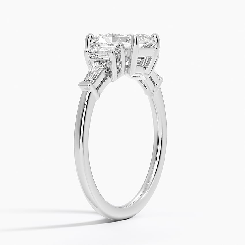11/4Ct Radiant Lab Grown Diamond Gold Five Stone Diamond Ring