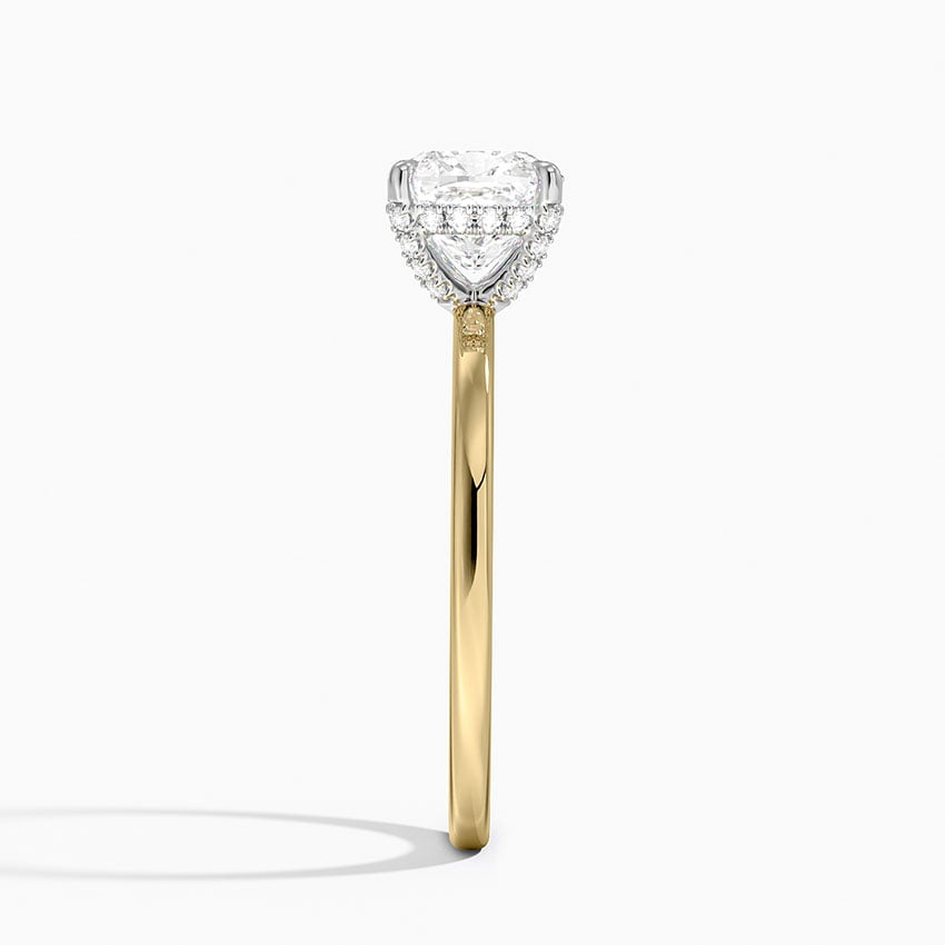 11/2Ct Cushion Lab Grown Diamond Two Tone Solitaire Ring