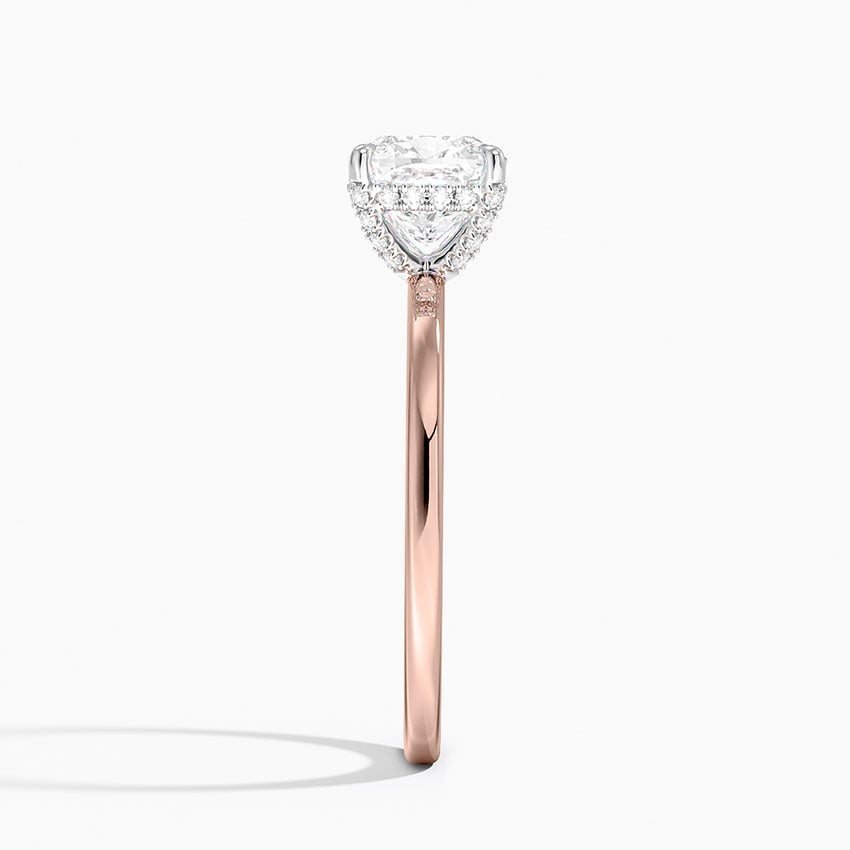 11/2Ct Cushion Lab Grown Diamond Two Tone Solitaire Ring