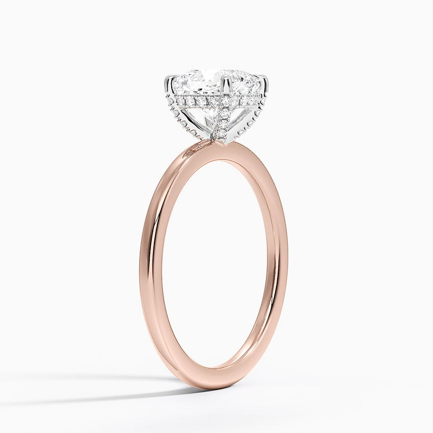 11/2Ct Cushion Lab Grown Diamond Two Tone Solitaire Ring