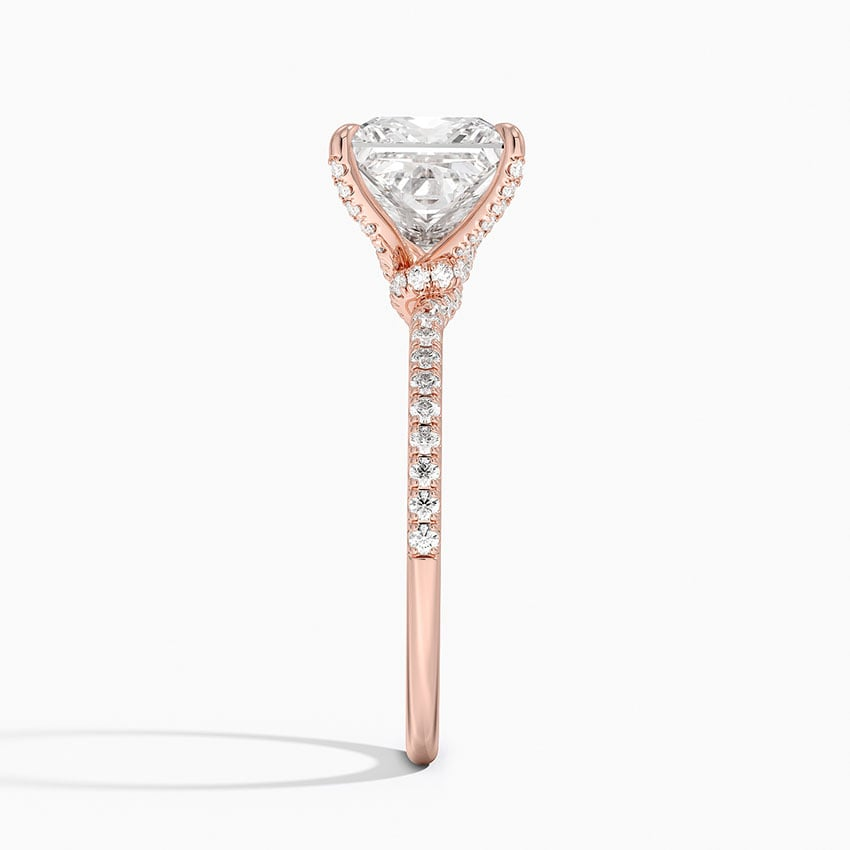2Ct Princess Lab Grown Diamond Hidden Halo Engagement Ring