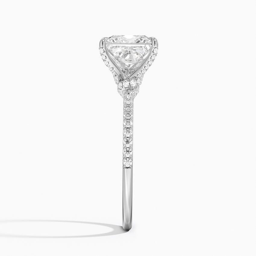 2Ct Princess Lab Grown Diamond Hidden Halo Engagement Ring