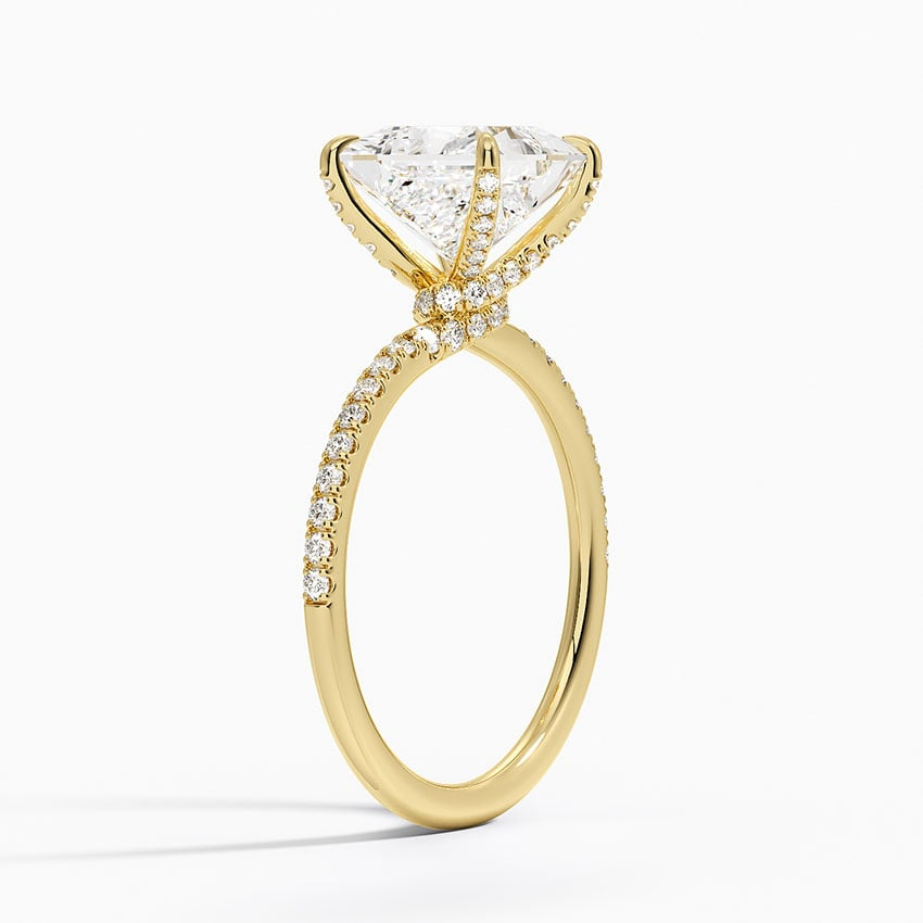 2Ct Princess Lab Grown Diamond Hidden Halo Engagement Ring