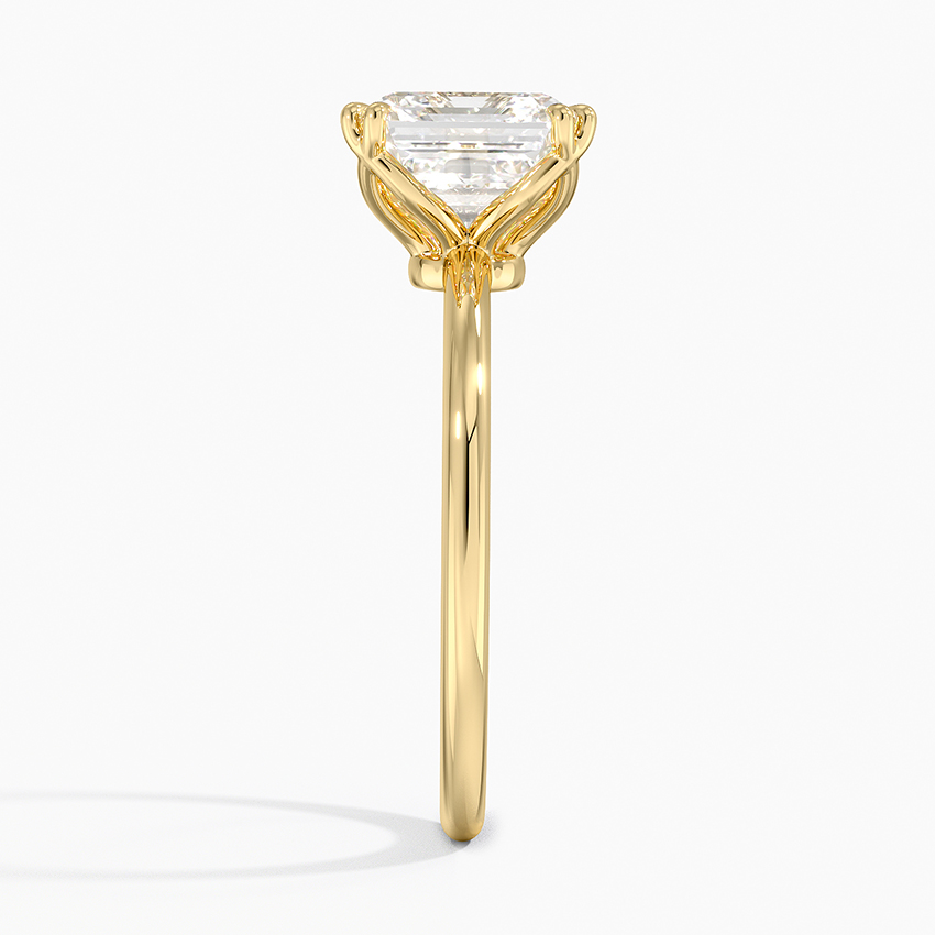 2Ct Asscher Lab Grown Diamond Double Prong Solitaire Ring