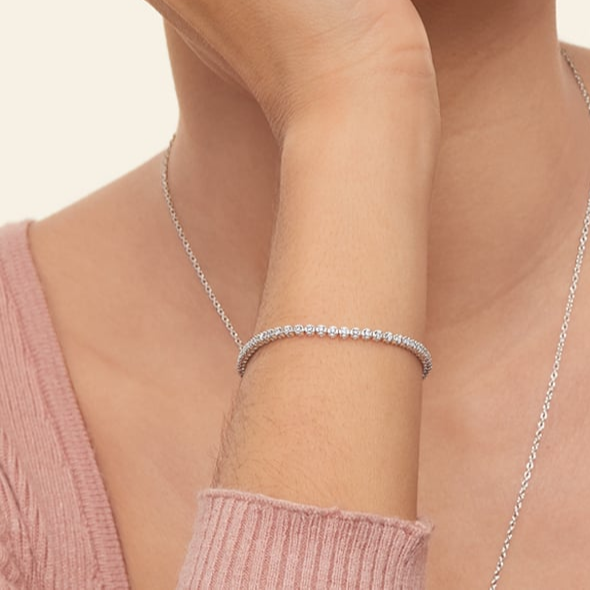 1CTW 7 inch Certified Lab Grown Diamond Tennis Bracelet