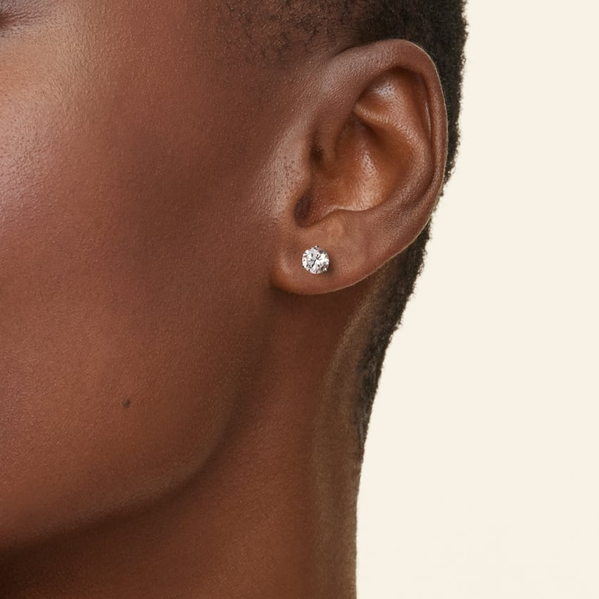 1 CTW Perfect Martini Diamond Stud Earrings