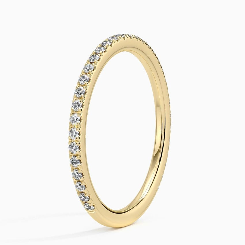 0.24 CTW Lab Grown Diamond Minimalist 14k Gold Wedding Band