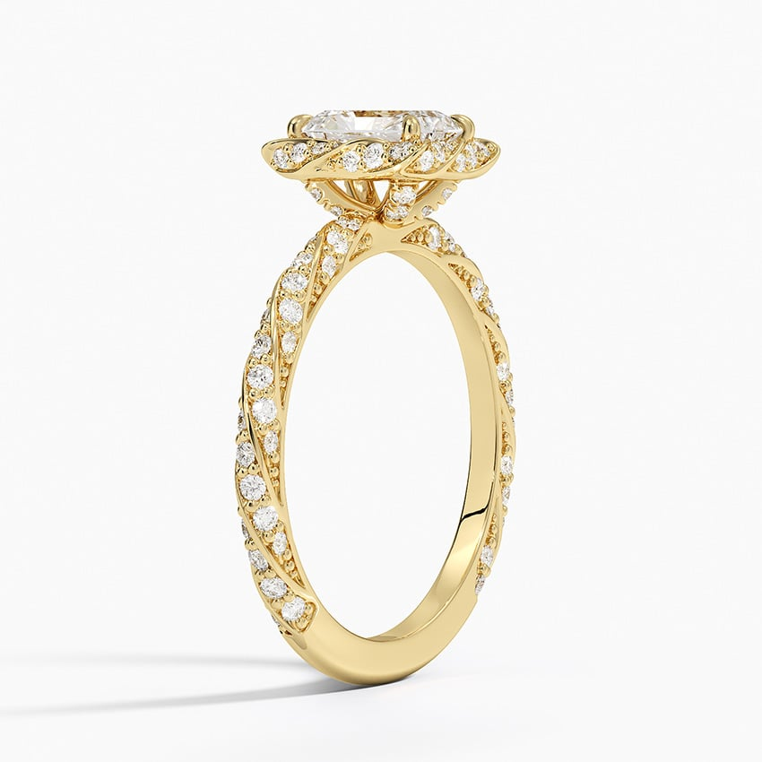 1Ct Radiant Lab Grown Diamond Halo Engagement Ring