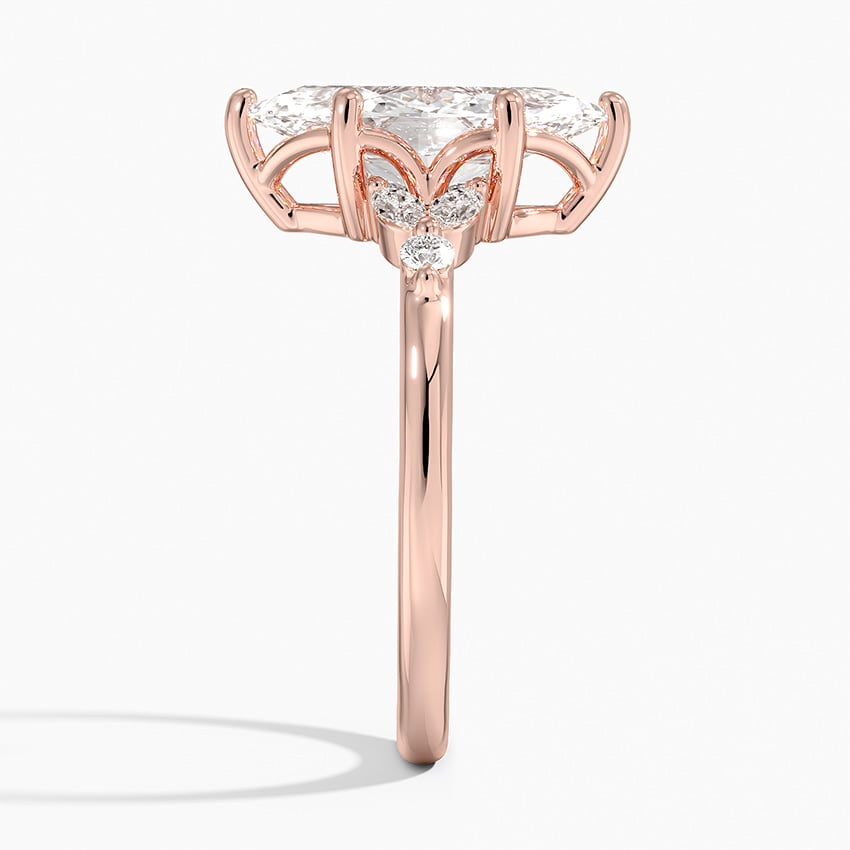 2Ct Marquise Lab Grown Diamond Unique Engagement Ring