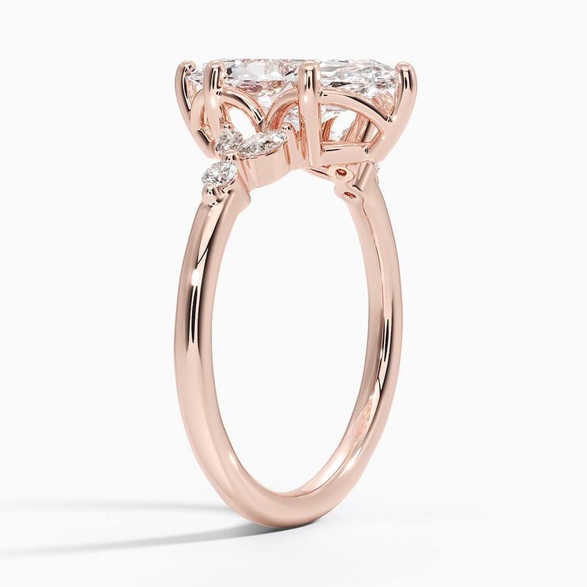 2Ct Marquise Lab Grown Diamond Unique Engagement Ring