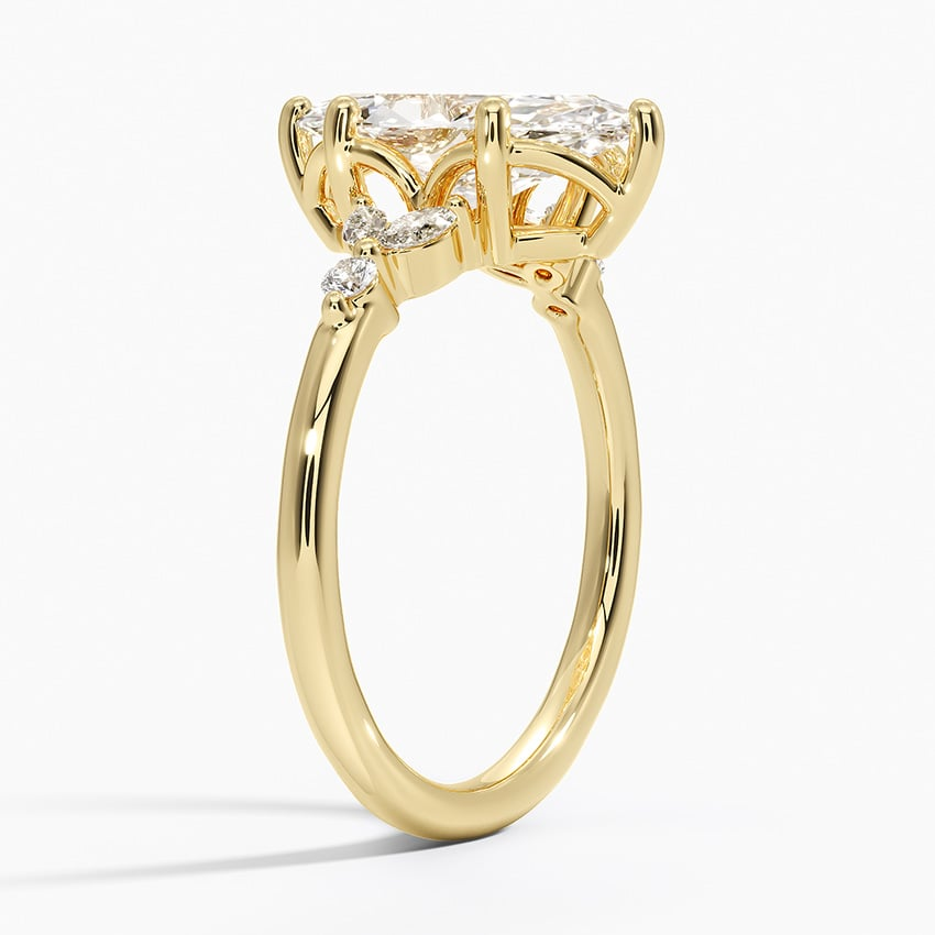 2Ct Marquise Lab Grown Diamond Unique Engagement Ring
