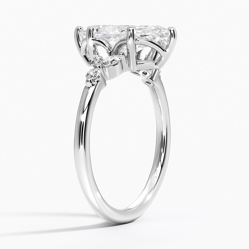 2Ct Marquise Lab Grown Diamond Unique Engagement Ring