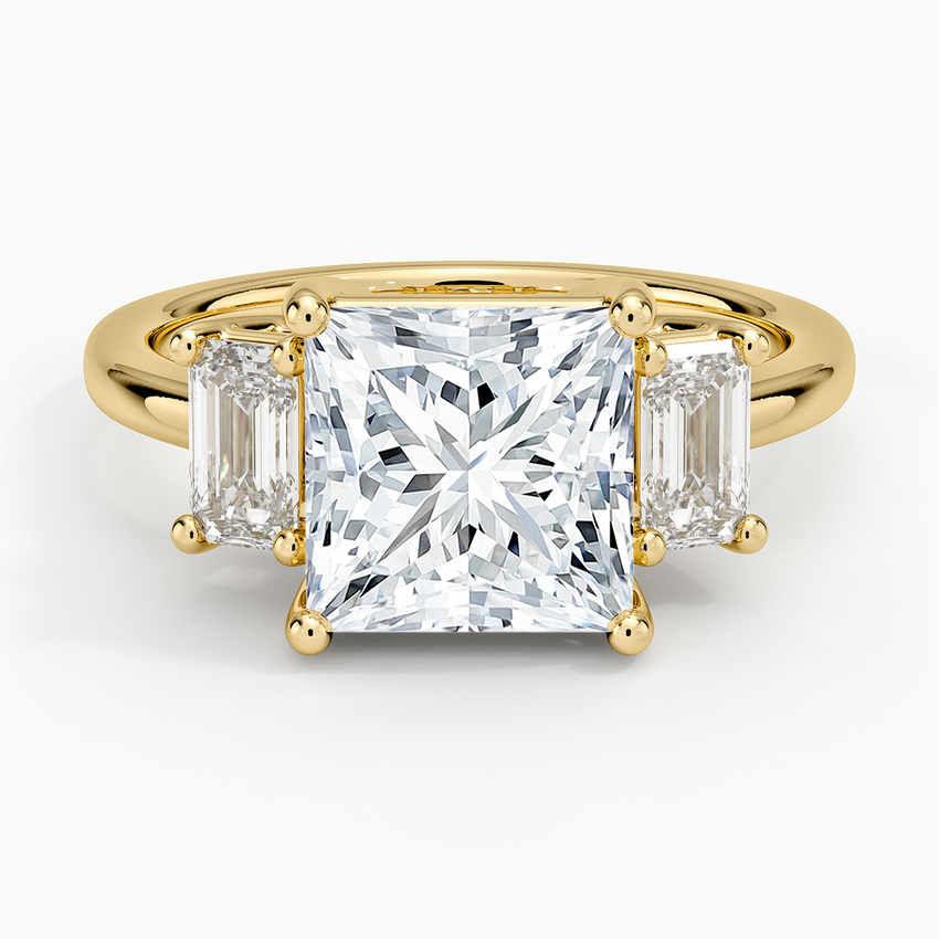 21/2Ct Princess Lab Grown Diamond Three Stone Diamond Ring