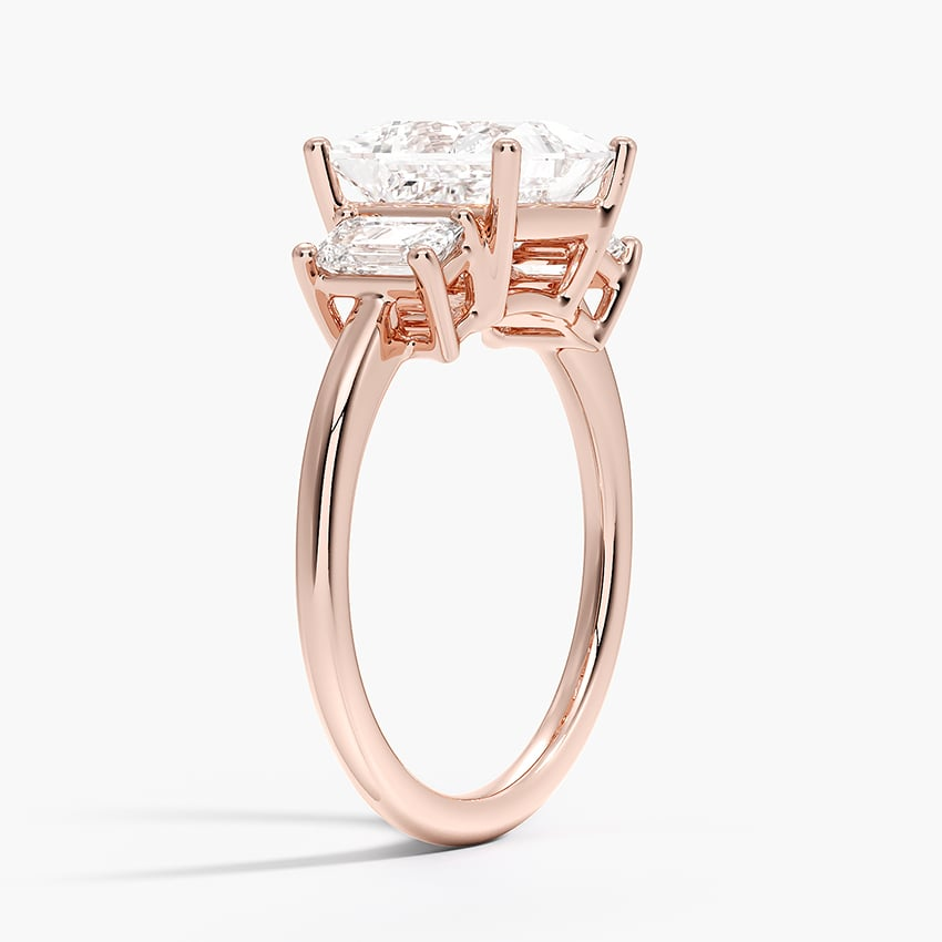 21/2Ct Princess Lab Grown Diamond Three Stone Diamond Ring