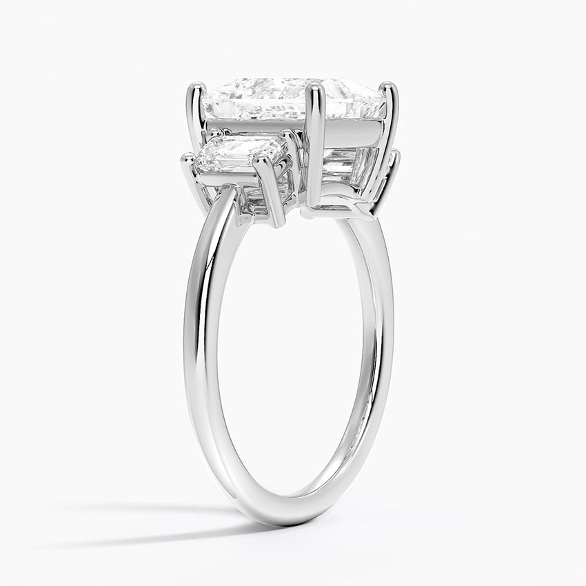 21/2Ct Princess Lab Grown Diamond Three Stone Diamond Ring