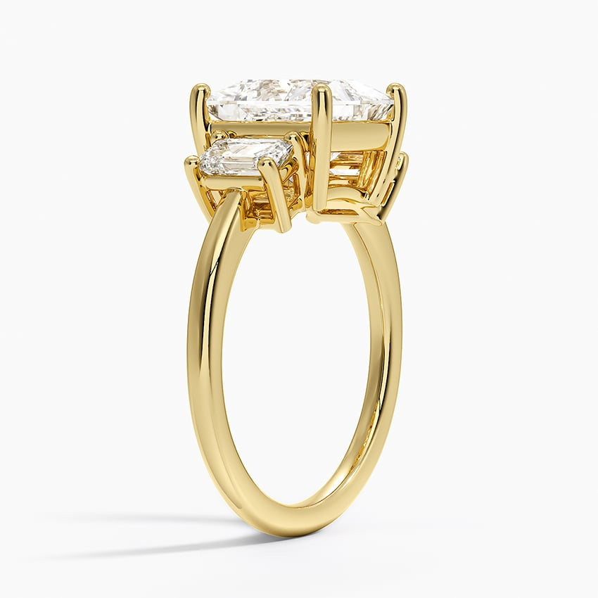 21/2Ct Princess Lab Grown Diamond Three Stone Diamond Ring